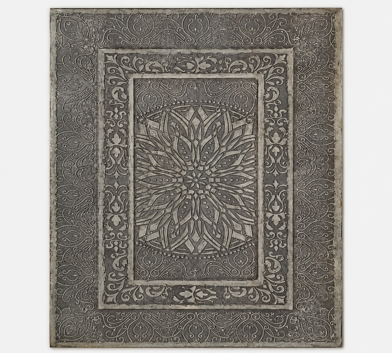 Grand Antique Mandala Concrete Panel