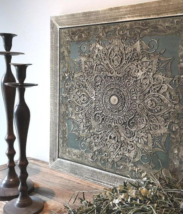 Grand Antique Mandala Concrete Panel