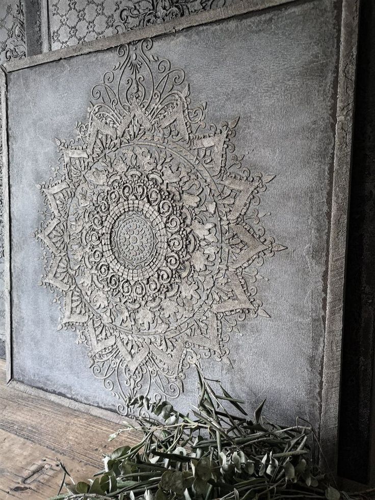 Grand Antique Mandala Concrete Panel