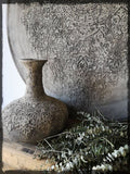 Antique Mandala Panel with Sculptural Vase